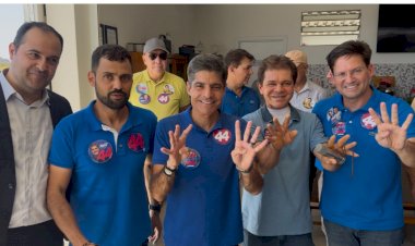 Lideranças políticas de Ibiassucê manifestam apoio a ACM Neto durante caminhada em Guanambi