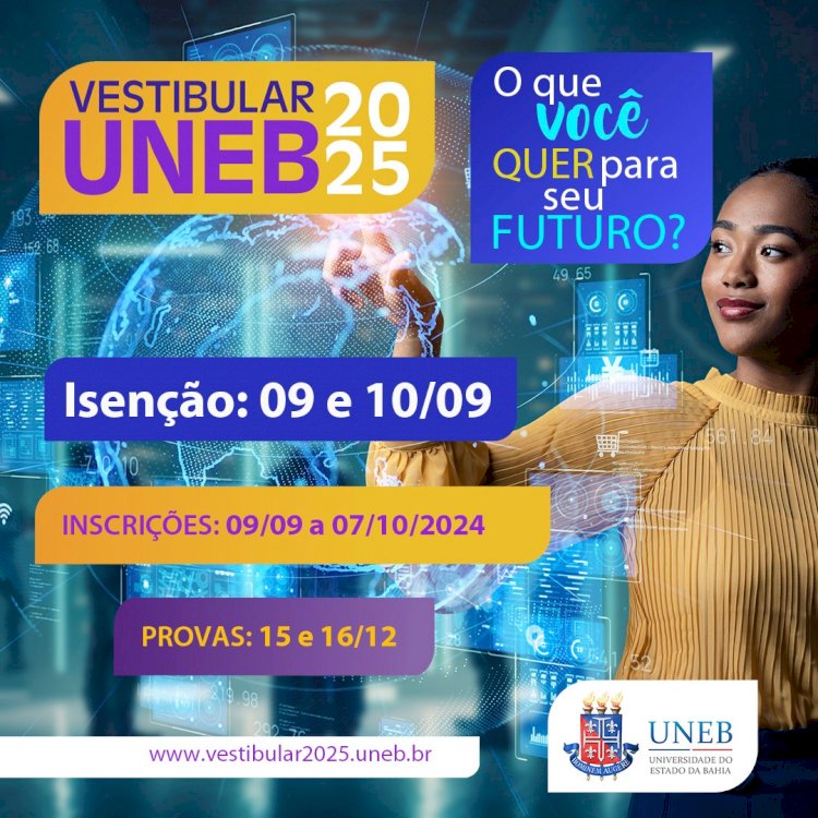 Vestibular Uneb 2025 oferta 6.346 vagas